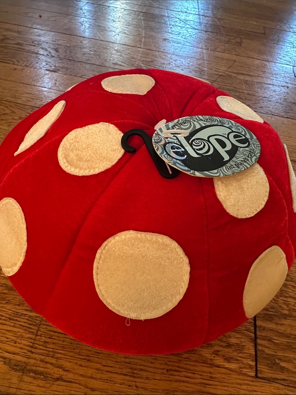 Elope Red Mushroom Hat Puffy Plush Vintage